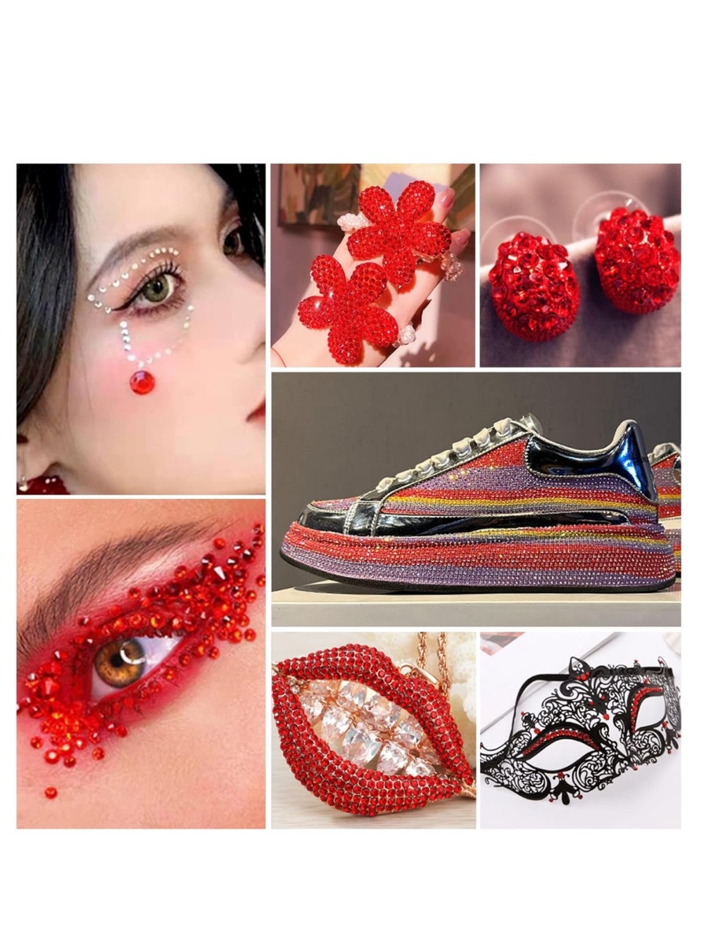 Flatback Rhinestones Red Light Siam Set - Picture 8 of 9